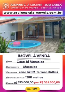 Casa com 2 Quartos à venda, 52m² no Praia do Ervino, São Francisco do Sul