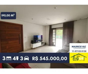 Sobrado com 3 Quartos à venda, 190m² no Jardim Monte Belo (Raposo Tavares), São Paulo