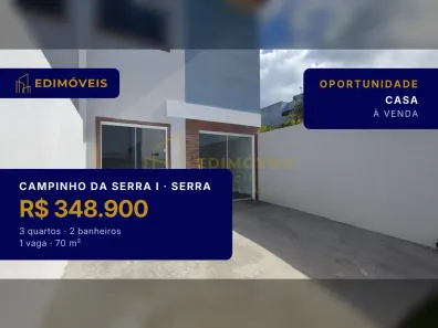 Casa com 3 Quartos à venda, 70m² no Campinho da Serra I, Serra