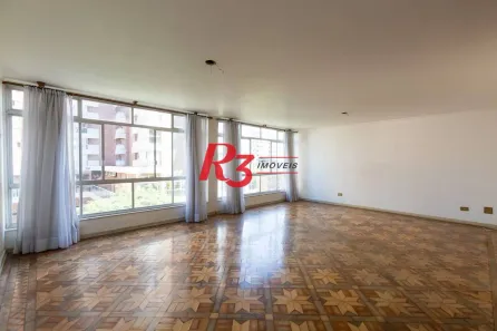 Apartamento com 3 Quartos para alugar, 194m² no Embaré, Santos