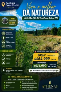 Lote/Terreno à venda, 500m² no Jardim São Luiz (Caucaia do Alto), Cotia