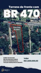 Lote/Terreno à venda, 8500m² no Encano do Norte, Indaial