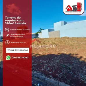 Lote/Terreno à venda, 376m² no Jardim Kanebo, Pirassununga