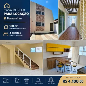 Casa com 4 Quartos para alugar, 160m² no Tamarineira, Recife