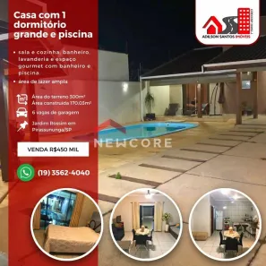 Casa com 1 Quarto à venda, 170m² no Jardim Rosim, Pirassununga