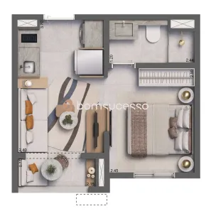 Apartamento com 1 Quarto à venda, 25m² no Pinheiros, São Paulo
