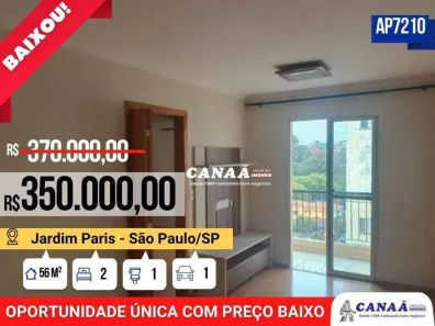 Apartamento com 2 Quartos à venda, 56m² no Jardim Paris, São Paulo