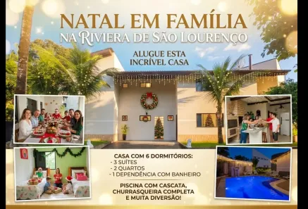 Casa de Condomínio com 7 Quartos para alugar, 266m² no Riviera, Bertioga