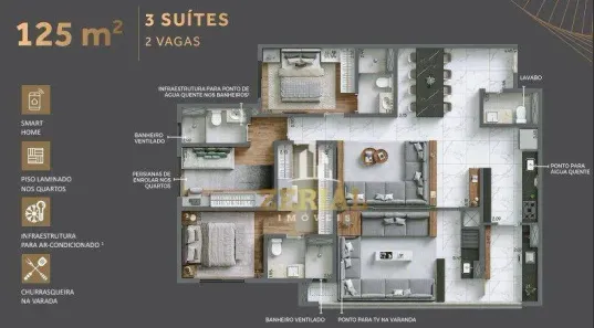 Apartamento com 3 Quartos à venda, 125m² no Vila Dom Pedro I, São Paulo