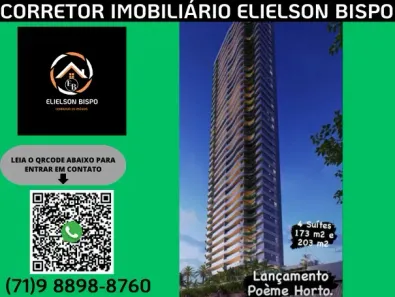 Apartamento com 4 Quartos à venda, 173m² no Horto Florestal, Salvador