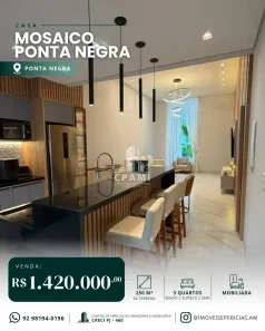 Casa com 3 Quartos à venda, 250m² no Ponta Negra, Manaus