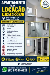 Apartamento com 2 Quartos para alugar, 45m² no Vila Bertioga, São Paulo