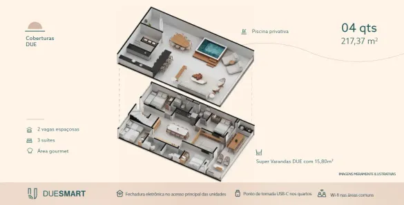 Apartamento com 4 Quartos à venda, 217m² no , Ipojuca