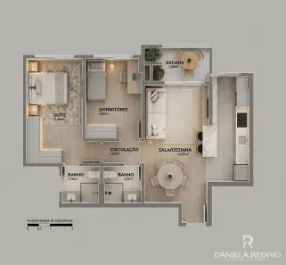 Apartamento com 2 Quartos à venda, 66m² no Barreiros, São José
