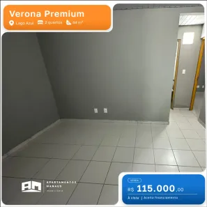 Apartamento com 2 Quartos à venda, 44m² no Lago Azul, Manaus