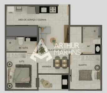 Apartamento com 3 Quartos à venda, 39m² no Ponta de Matos, Cabedelo
