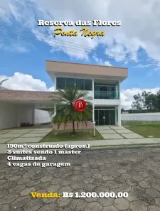 Casa de Condomínio com 3 Quartos à venda, 190m² no Ponta Negra, Manaus