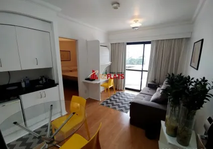 Flat com 1 Quarto para alugar, 35m² no Indianópolis, São Paulo