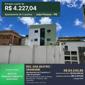 Apartamento com 2 Quartos à venda, 59m² no Gramame, João Pessoa