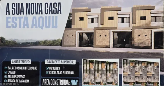Casa com 2 Quartos à venda, 70m² no Luar da Barra, Barra dos Coqueiros