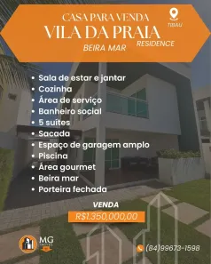 Casa de Condomínio com 5 Quartos à venda, 160m² no , Tibau