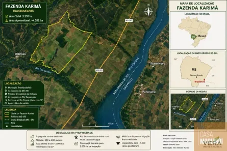 Fazenda/Sítio com 10 Quartos à venda, 5358m² no Brasilândia, Brasilândia