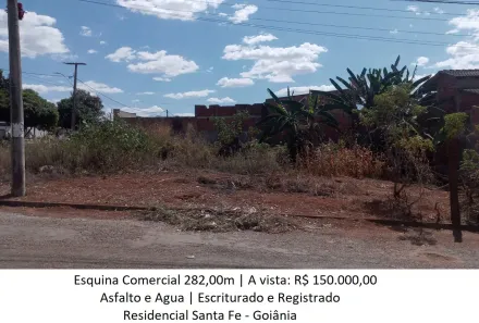 Lote/Terreno à venda, 282m² no Residencial Santa Fé I, Goiânia