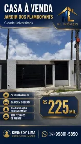 Casa de Condomínio com 2 Quartos à venda, 90m² no Cidade Universitária, Maceió