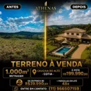 Lote/Terreno à venda, 1000m² no dos Mendes (Caucaia do Alto), Cotia