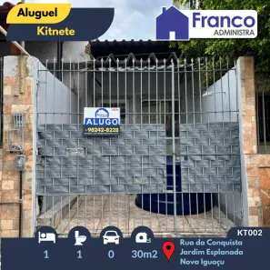 Kitnet com 1 Quarto para alugar, 30m² no Rancho Novo, Nova Iguaçu