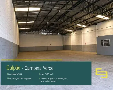 Galpão/Depósito/Armazém para alugar, 320m² no Campina Verde, Contagem