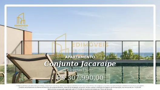 Apartamento com 2 Quartos à venda, 51m² no Conjunto Jacaraípe, Serra