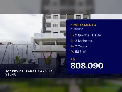 Apartamento com 2 Quartos à venda, 58m² no Jockey de Itaparica, Vila Velha