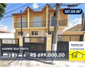 Sobrado com 3 Quartos à venda, 167m² no Jardim Ester Yolanda, São Paulo