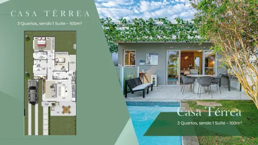 Casa de Condomínio com 3 Quartos à venda, 100m² no Jardins Berlim, Senador Canedo