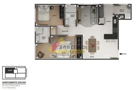 Apartamento com 2 Quartos à venda, 66m² no Vila Cruzeiro, Divinópolis