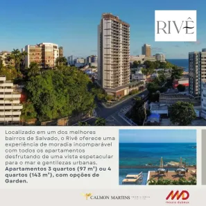 Apartamento com 3 Quartos à venda, 97m² no Rio Vermelho, Salvador