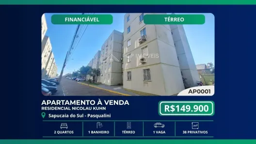 Apartamento com 2 Quartos à venda, 38m² no Pasqualini, Sapucaia do Sul