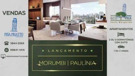 Apartamento com 3 Quartos à venda, 83m² no Morumbi, Paulínia