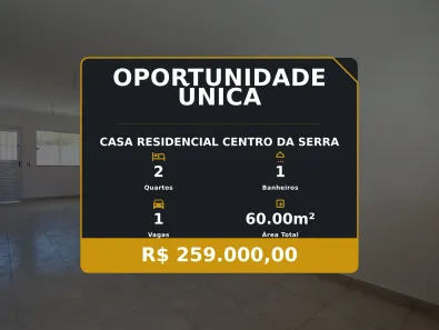 Casa com 2 Quartos à venda, 60m² no Residencial Centro da Serra, Serra
