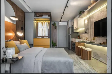 Apartamento com 1 Quarto à venda, 24m² no Cidade Monções, São Paulo