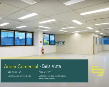 Imóvel Comercial para alugar, 917m² no Bela Vista, São Paulo