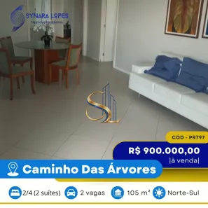 Apartamento com 2 Quartos à venda, 105m² no Caminho das Árvores, Salvador