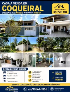 Casa com 2 Quartos à venda, 160m² no Coqueiral, Aracruz