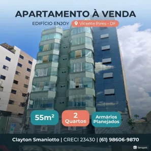 Apartamento com 2 Quartos à venda, 55m² no Setor Habitacional Vicente Pires, Brasília