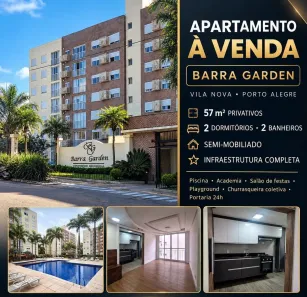 Apartamento com 2 Quartos à venda, 57m² no Vila Nova, Porto Alegre