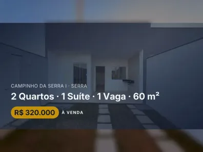 Casa com 2 Quartos à venda, 60m² no Campinho da Serra I, Serra