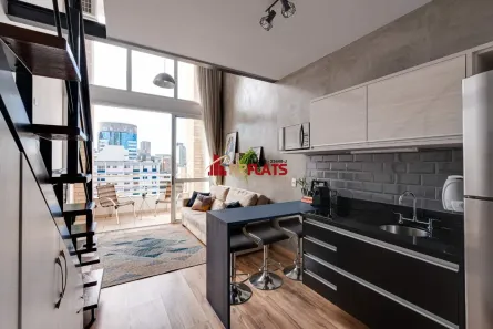Flat com 1 Quarto à venda, 44m² no Cidade Monções, São Paulo