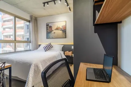 Apartamento com 1 Quarto para alugar, 20m² no Cerqueira César, São Paulo