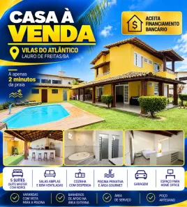 Casa com 5 Quartos à venda, 363m² no Vilas do Atlântico, Lauro de Freitas